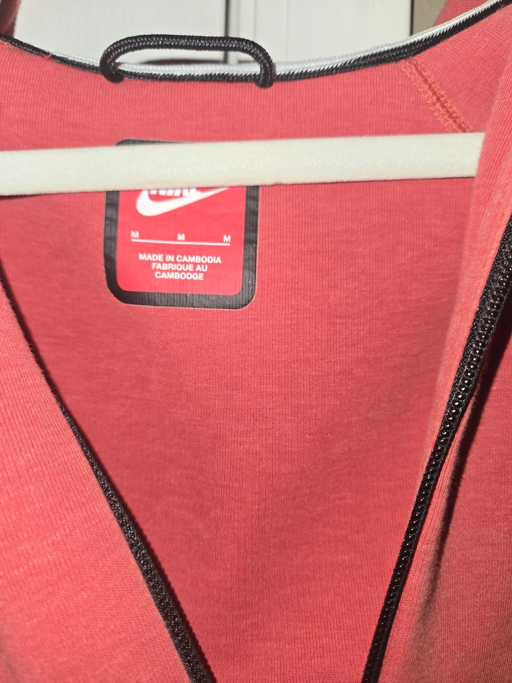 Nike Tech Fleece Windrunner Hoodie Men M Red Black Full Zip FB7921-672